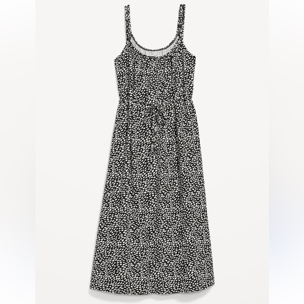 New Old Navy Maternity Sleeveless Tie-Waist Nursing Midi Swing Dress